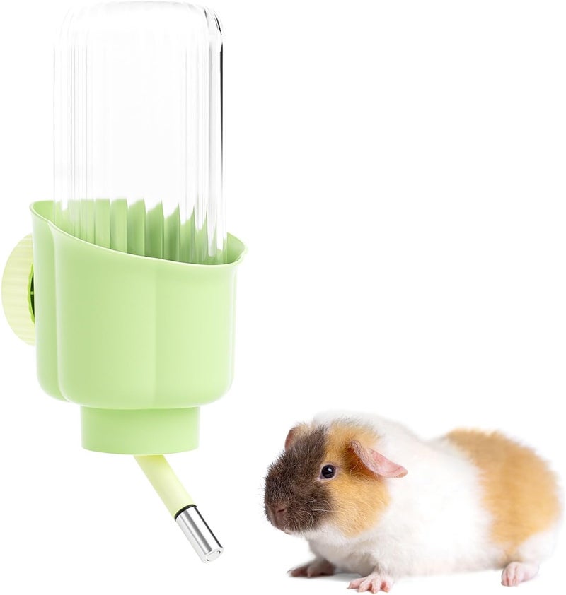 mini&moe Pet Water Bottle for Cage Crate - 17oz No Drip BPA Free Water Dispenser for Small Animal Rabbit Guinea Pig Chinchilla Ferret Squirrel Hedgehog - Green - Image 1